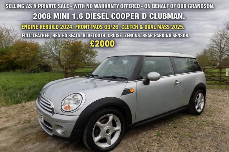 2008 MINI Clubman 1.6 Cooper D 5dr ESTATE Diesel Manual