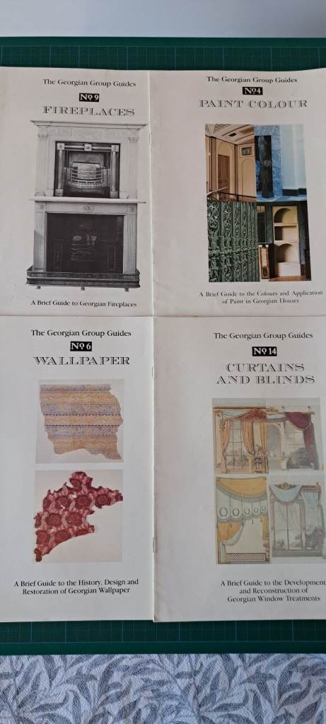 THE GEORGIAN GROUP GUIDES NO.: 4, 6, 9 & 14 PAINT, WALLPAPER, FIREPLACES, CURTAINS & BLINDS. VGUC
