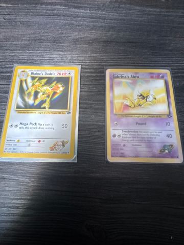 Pokémon Trading Cards - Blaine's Dodrio & Sabrina's Abra | in