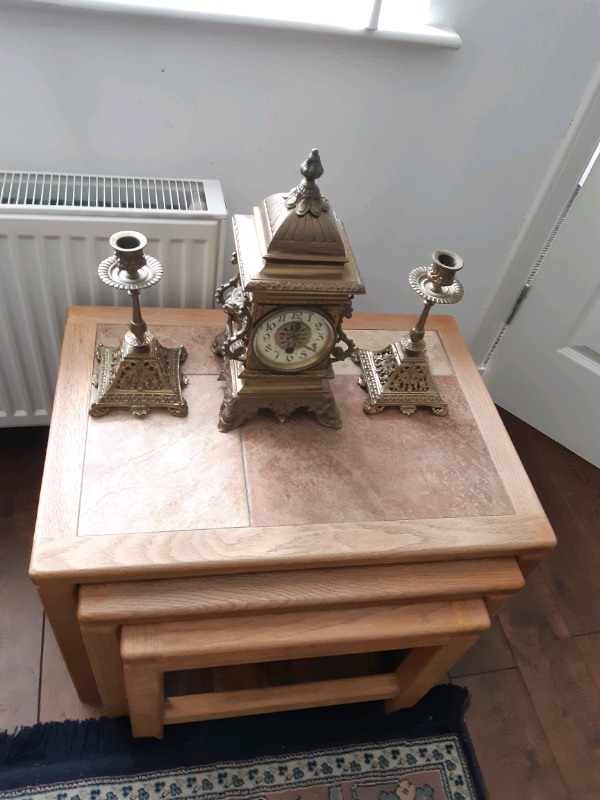 Antique French clock 1880 set.  Delivery available.