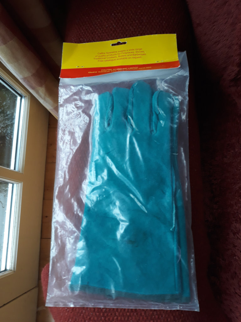 Stove wood log burner double insulated gloves