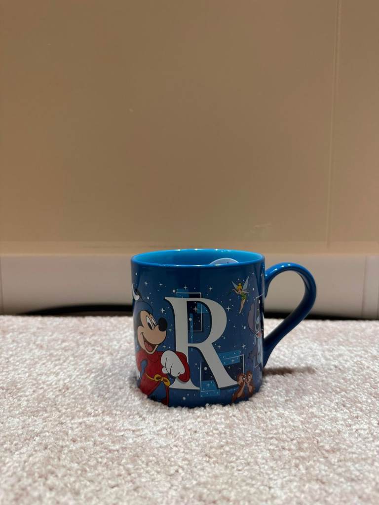 Disney ‘R’ Character Mug – Blue Ceramic – Brand New