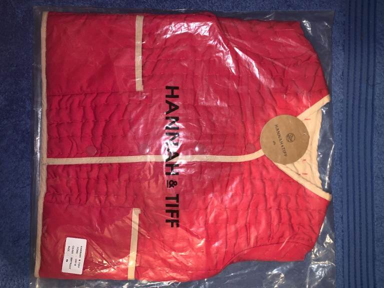 New Hannah & Tiff Beetroot Quilted Jacket Age 8 IP1