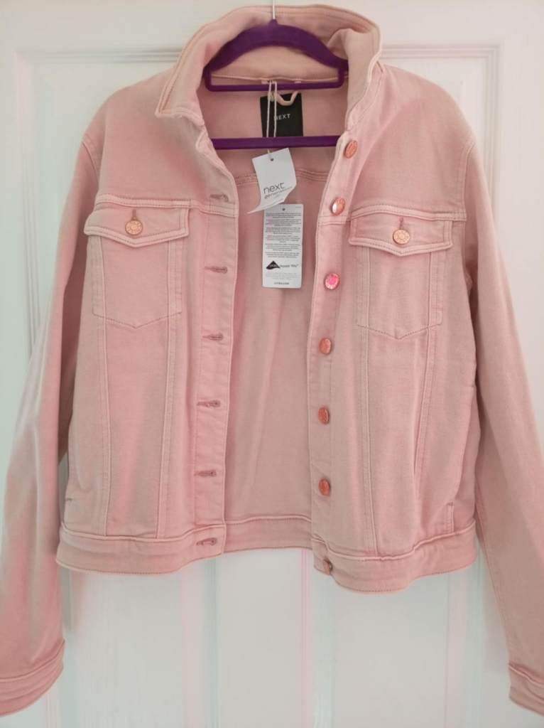 Next pink Denim Jacket – Size 14, Brand New with Tags