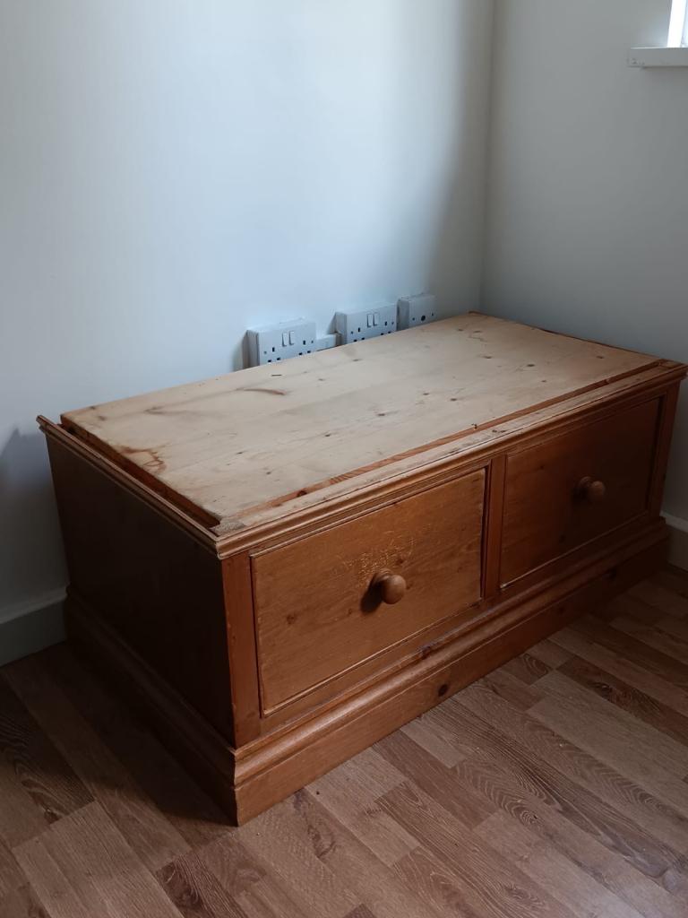 Solid Pine Chest of Two Drawers – Good Condition