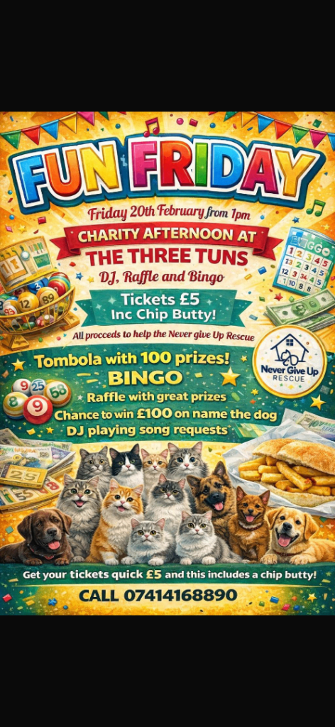 Fun Friday fundraiser in Hull tomorrow 