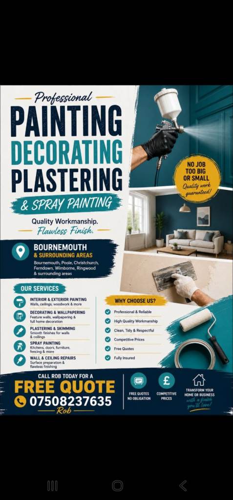PROFESSIONAL PAINTING, DECORATING & PLASTERING SERVICES