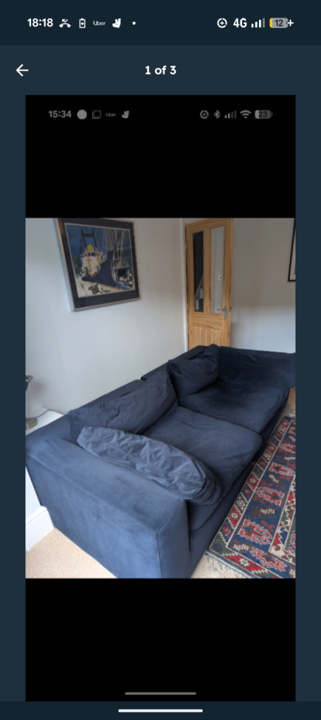 Made .com sofa 4 seater sofa, good condition from smoke and pet free home 