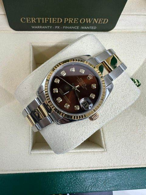 ROLEX 31MM CHOCOLATE BOX AND PAPERS