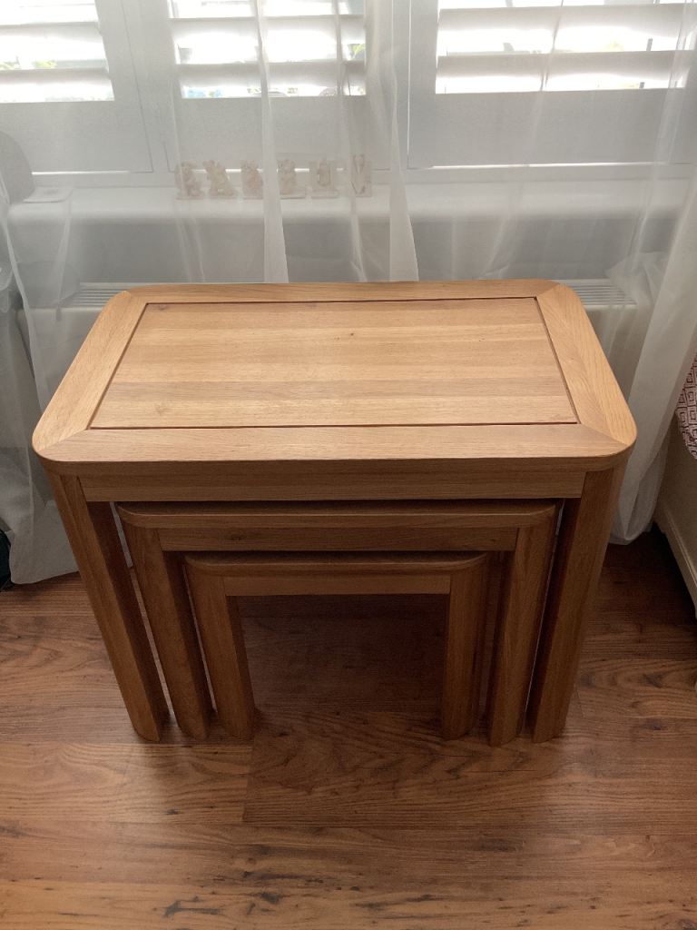 Solid Oak Romsey Nest of 3 Tables - Norwich NR13