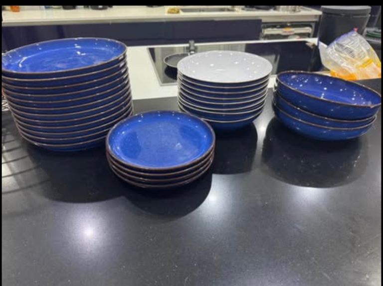 Denby blue imperial set used 