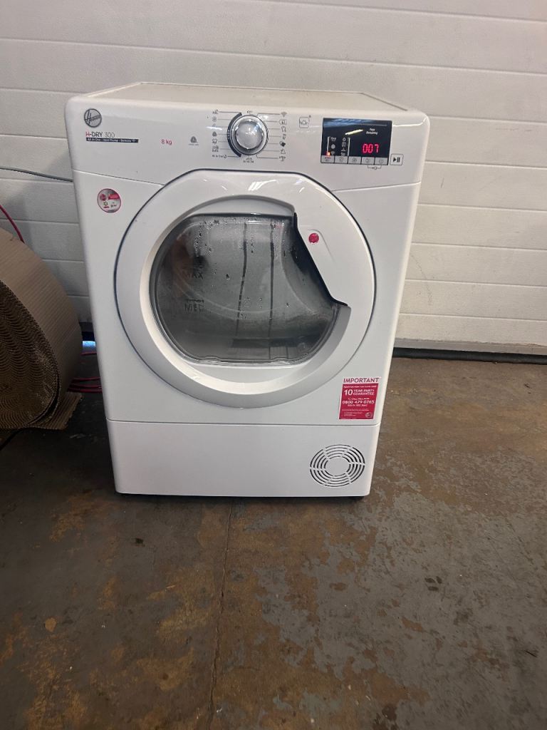Hoover H-Dry 300 8kg Tumble Dryer Condensing White 