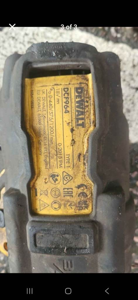 Dewalt 3/4impact gun only 4 months  old  and  no longer required  