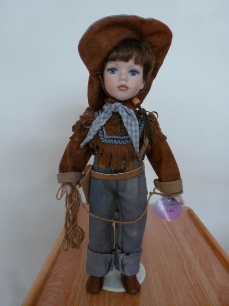 Leonardo Collectors Porcelain Doll, Luke, Cowboy