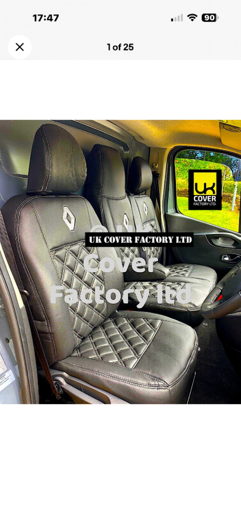 Van seat covers Renault Master 2010+  bentley leatherette original fit