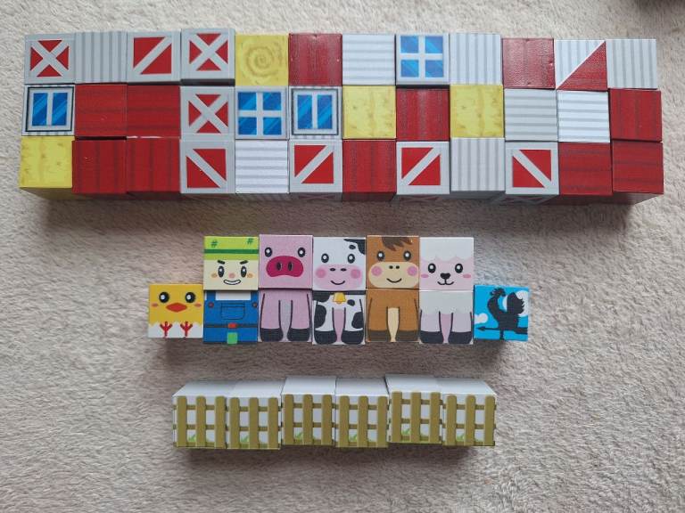 54pcs Farm Themed Magnetic Building Blocks Set