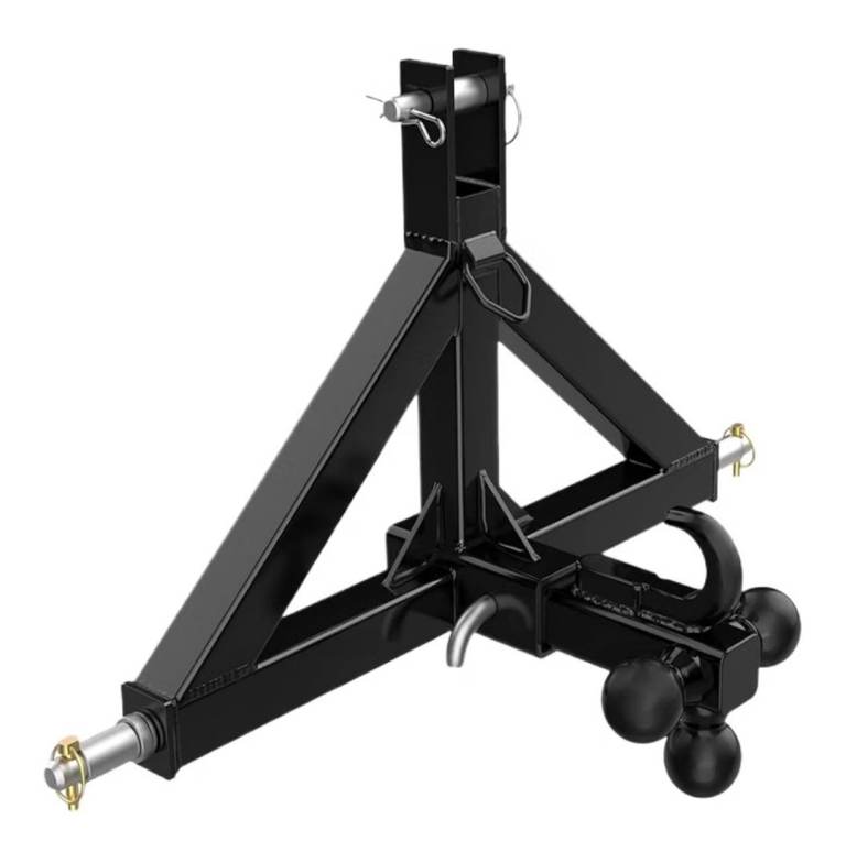 3 Point Tractor Trailer Hitch Receiver with Triple Ball & Hook