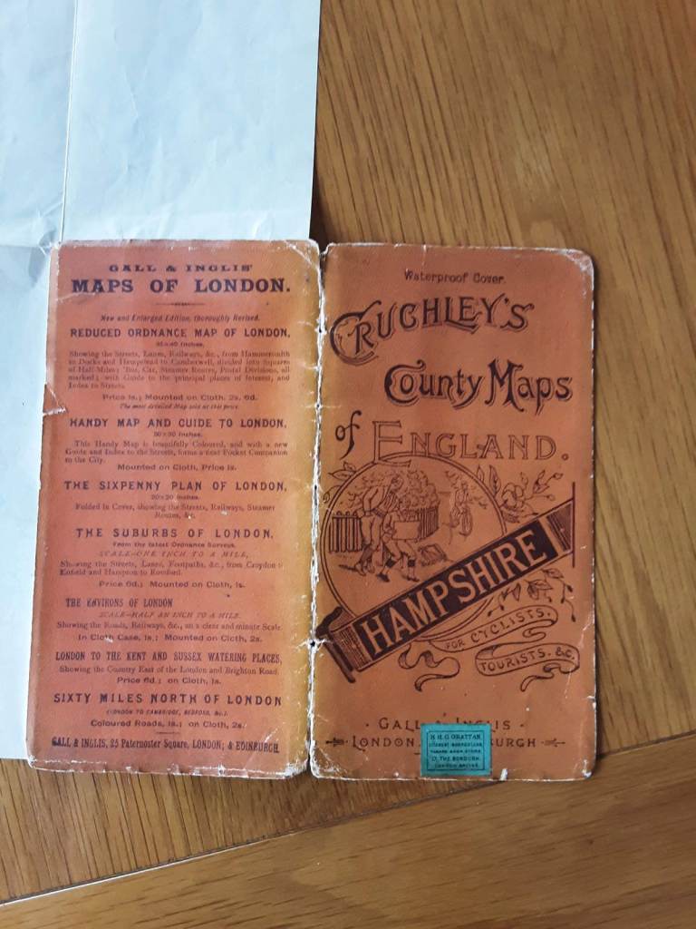 Vintage Cruchley's Map of Hampshire