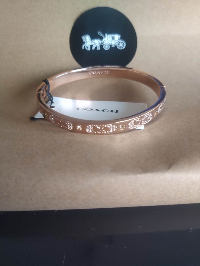 New Coach Rose Gold Bracelet with Charms