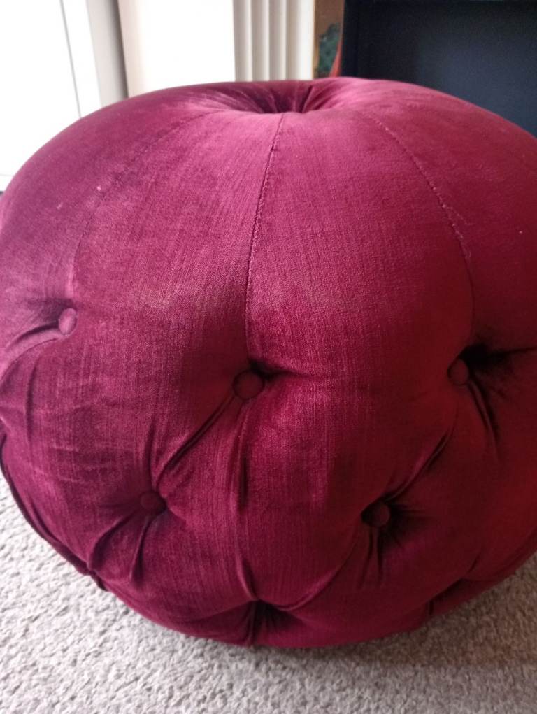 Next burgundy pouffe