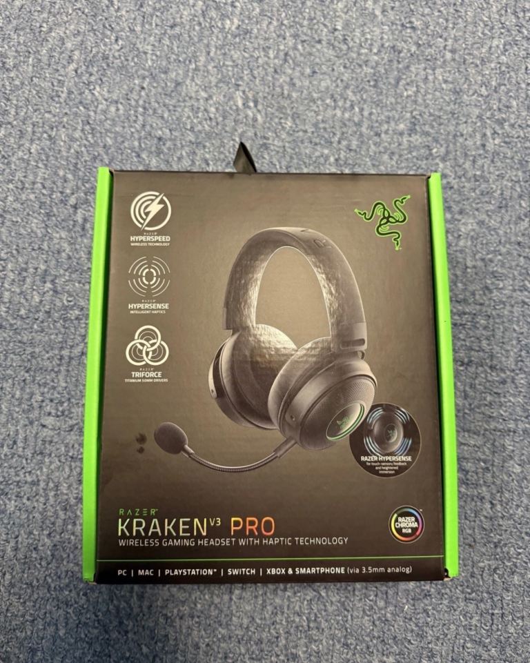 🎧 Razer Kraken V3 Pro Wireless Gaming Headset – Hypersense Haptic Technology