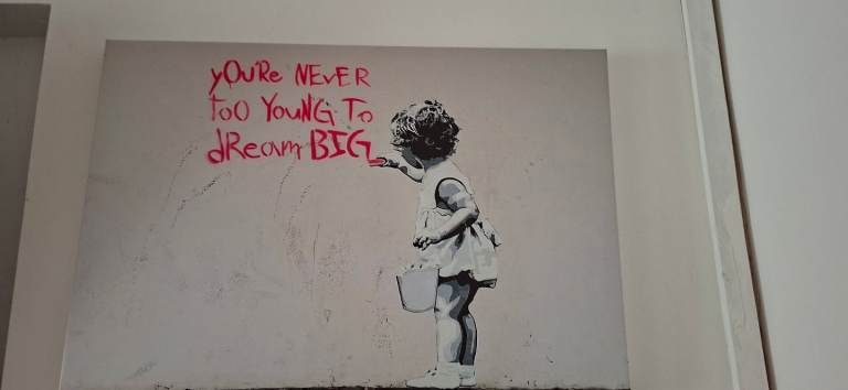 Banksy print canvas picture 