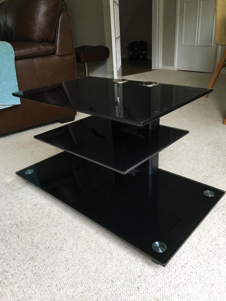Glass TV stand 80cm wide will fit up to 40/43 TV