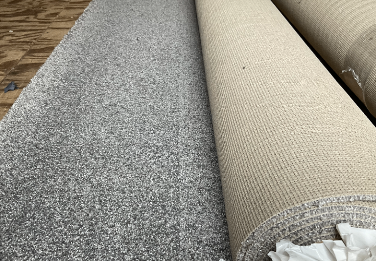 New 3.65 x 4m grey carpet.