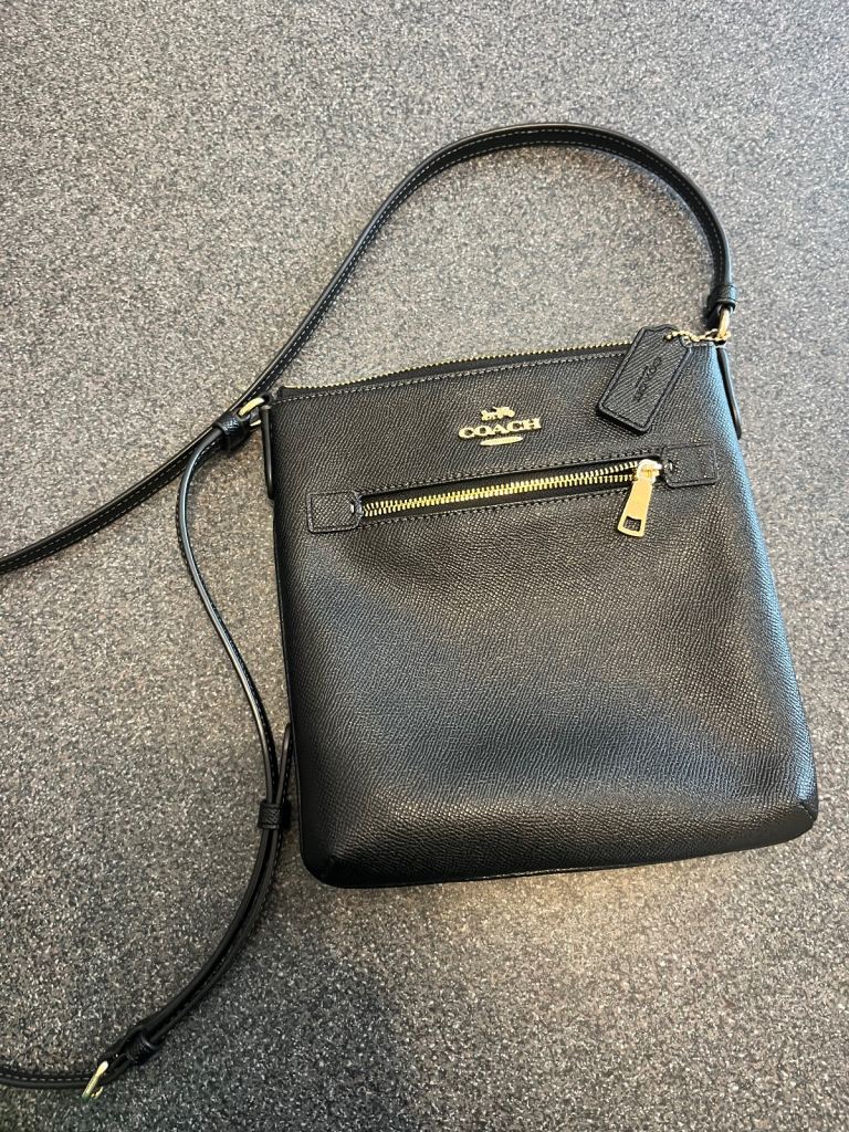 Coach Rowan crossbody bag in black leather 