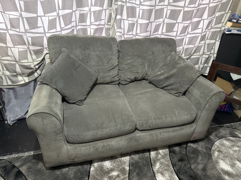 Argos fabric 3 + 2 seater sofas grey colour excellent condition 