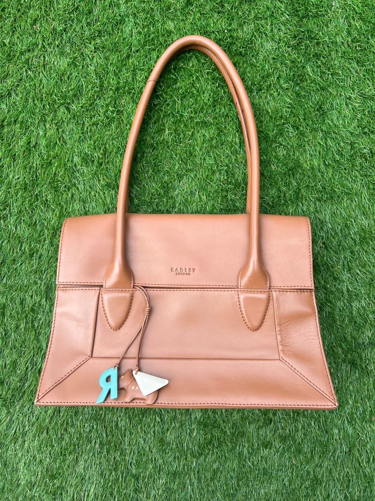 Radley London Medium Tan Brown Handbag Shoulder Bag with Dust Bag