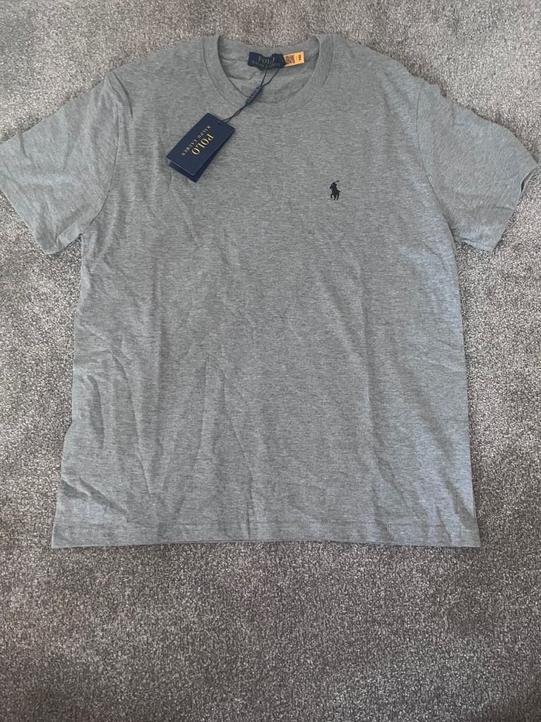 New Polo Ralph Lauren Grey T-Shirt – Size L