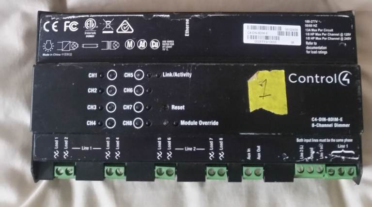 Control4 / Control 4 Dimmer 8 chan c4 din dim E used £100