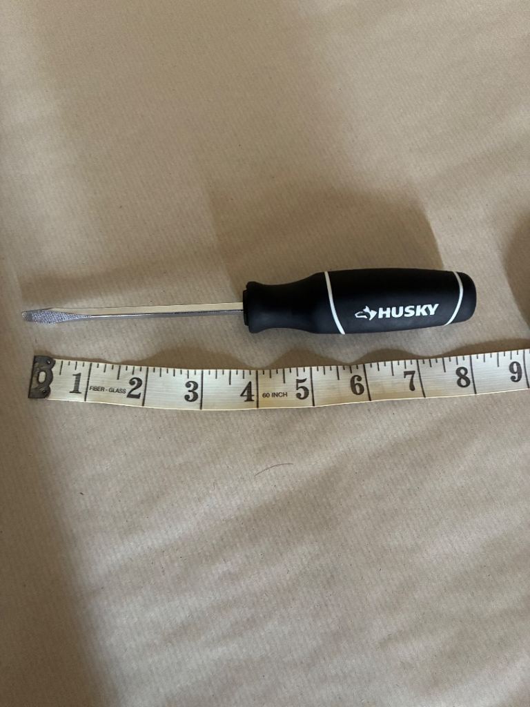 Husky USA Screw Driver 3/16” Slotted Flat Head 8inch Long VGC Anti Slip