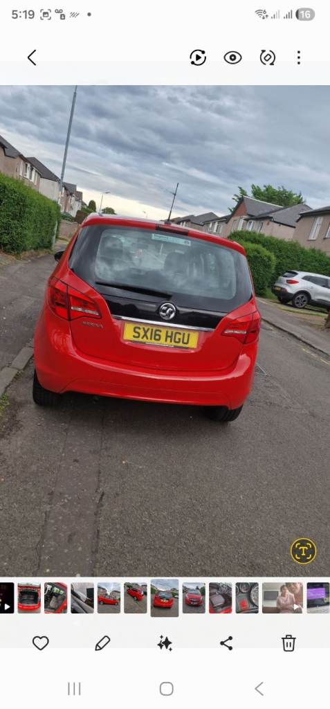 Vauxhall, MERIVA, MPV, 2016, Manual, 1398 (cc), 5 doors