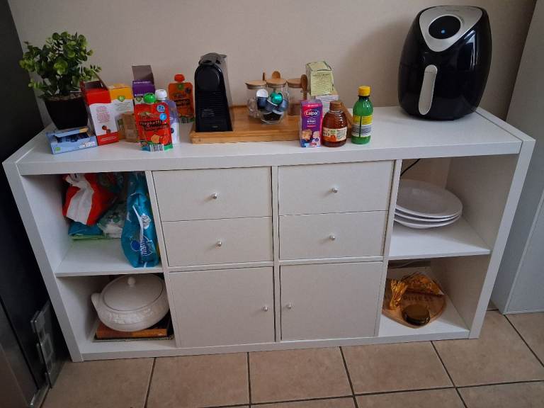 IKEA KALLAX Storage Unit with Drawers & Doors – White