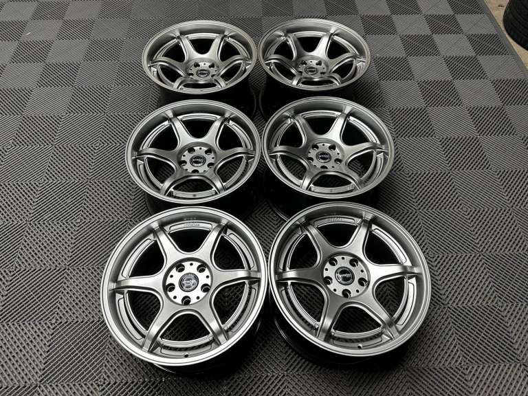 17 18" Inch Strom DSF45 Drift Alloy Wheels 5x114.3 Nissan silvia skyline R32 Chaser JZX lexus IS200