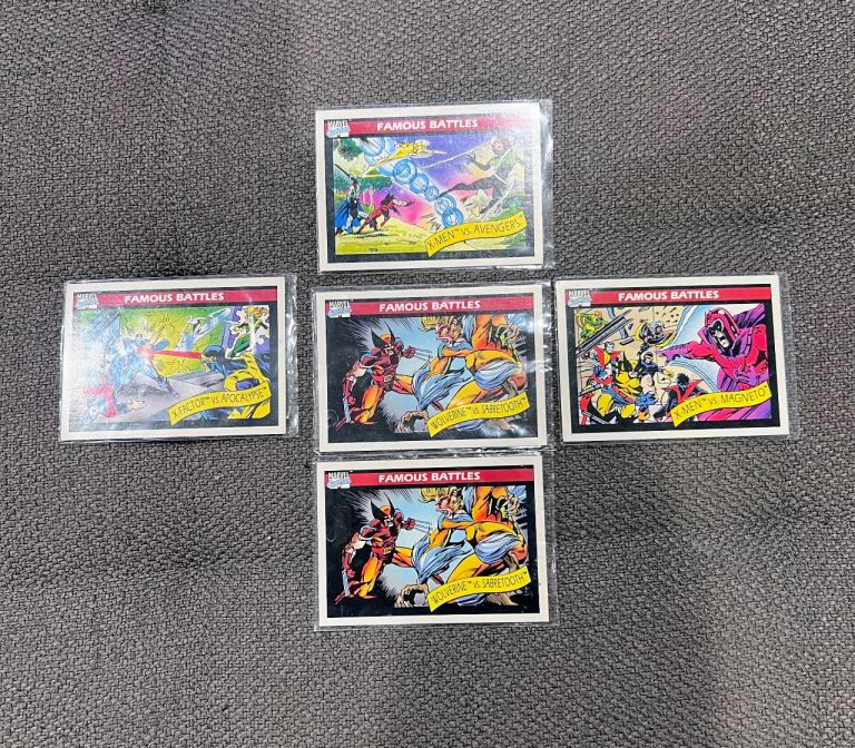 Marvel Comics Famous Battles Pack of 5 Cards 