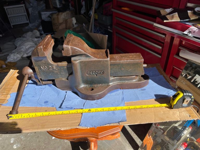 Vintage Made in England No 24 Bench Vice - Fair Condition