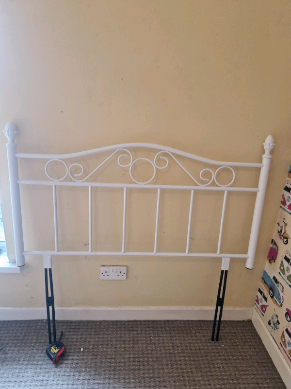 4' Sussex Bed Headboard White - Metal.
