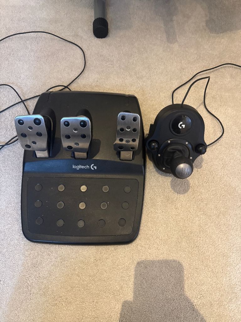 Logitech Pedals and Shifter for Gaming - Good Condition