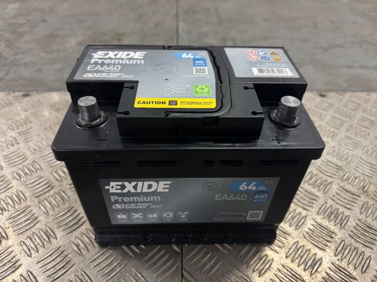 Exide premium ea640 12 volt battery 64 ah good condition