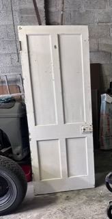 Internal Wooden Panel Door – White, Fair Condition