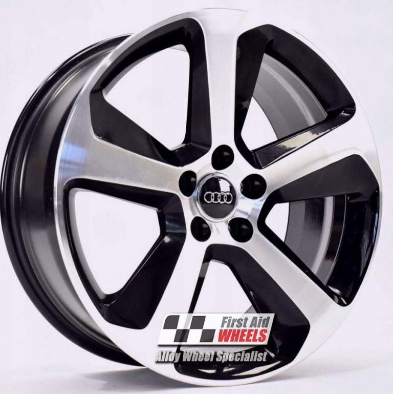R547DCB Swap AUDI Q5 8R 4X 19'' GENUINE 5 SPOKE GLOSS BLACK DIAMOND CUT ALLOY WHEELS