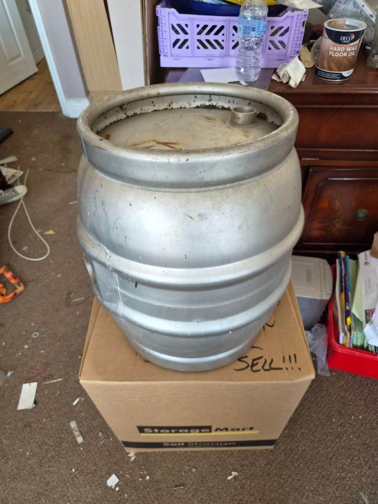 Large aluminium beer barrel 