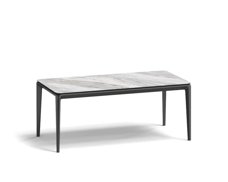 The Vein Table: Light Stone. Dark Frame. Modern Harmony.