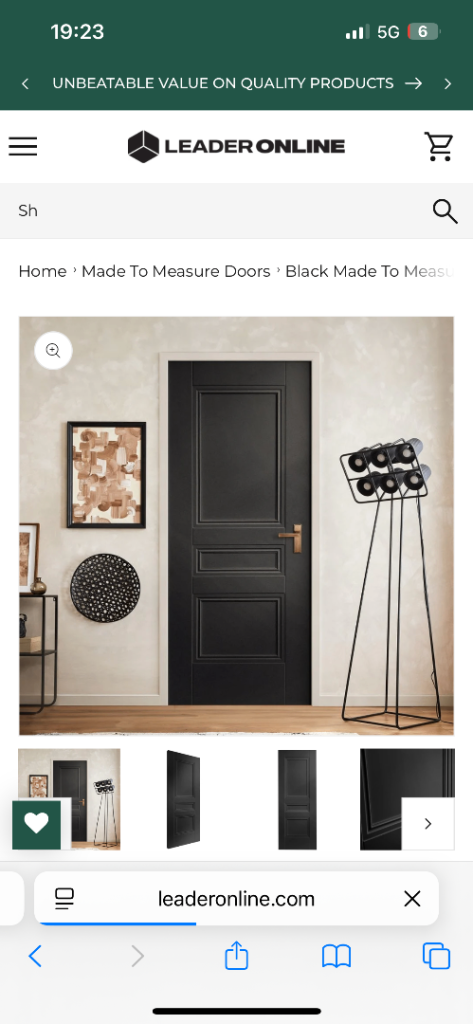 image for Internal black pre finished door 