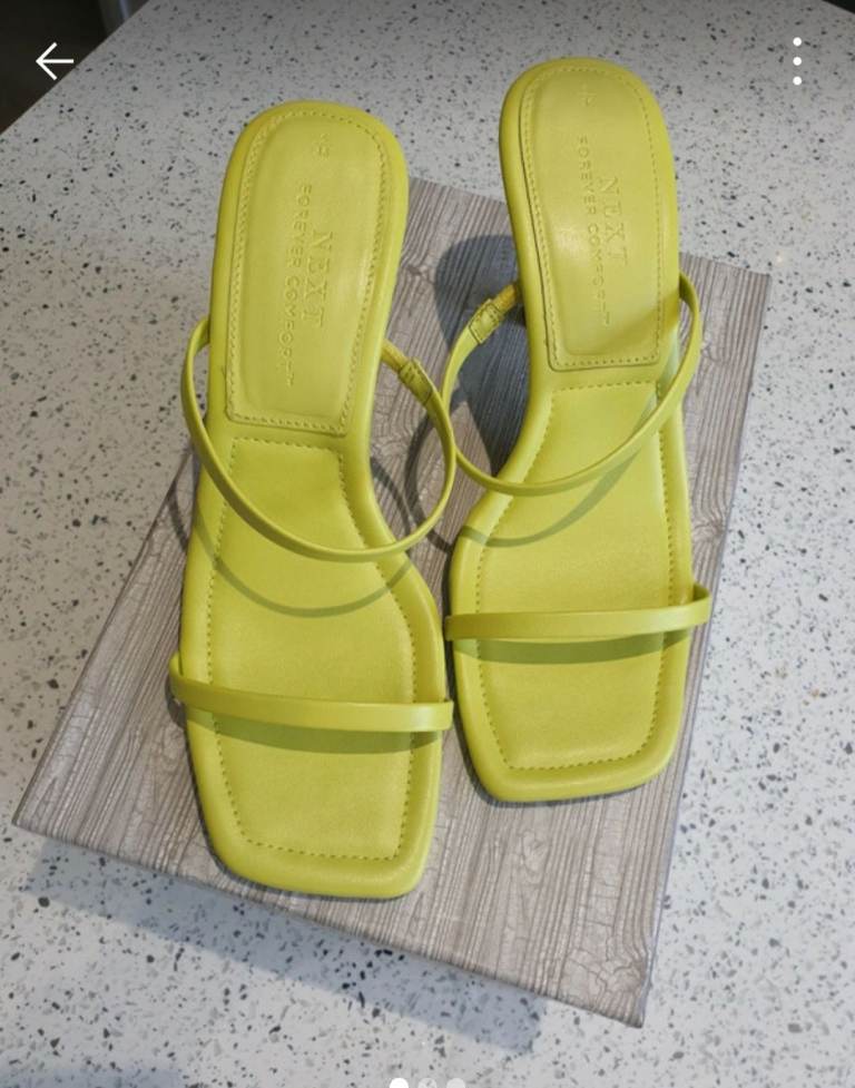 Next Lime Heeled Sandals