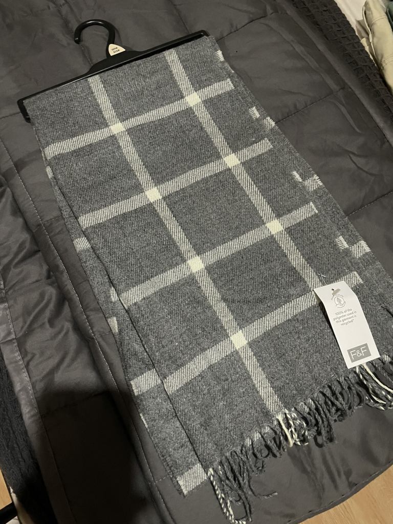 F&F scarf checked brand new 