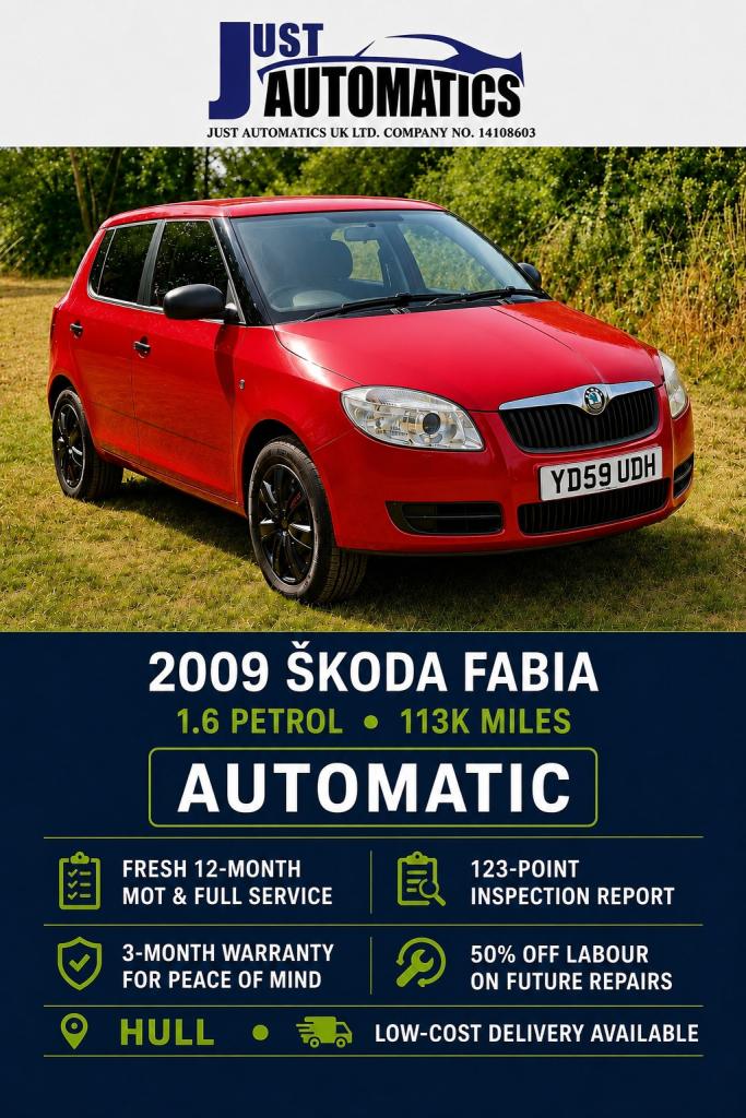 2009 Skoda Fabia 1.6 16V 1 5dr Tiptronic HATCHBACK Petrol Automatic